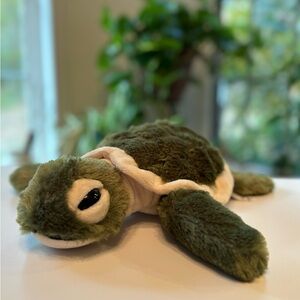 Plush Turtle Toy - Green and Cream